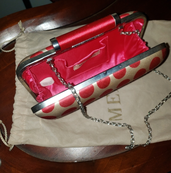 Hot Pink Polka Dot Clutch Purse - Picture 6 of 7